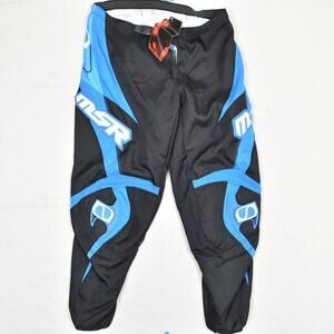 NEW Axxis Men Racing Pants MSR Motorcycle Nylon Blue Black Size 36 Tucker Rocky